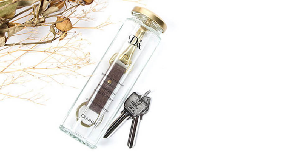 ディアージ BRASS&LEATHER BOTTLE KEYRING